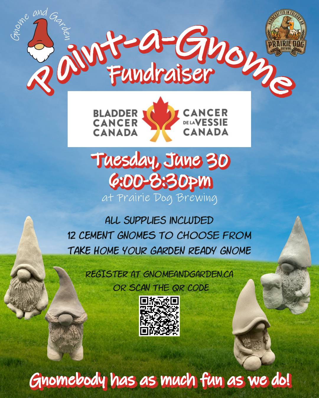 Paint-a-Gnome Fundraiser for Bladder Cancer Canada