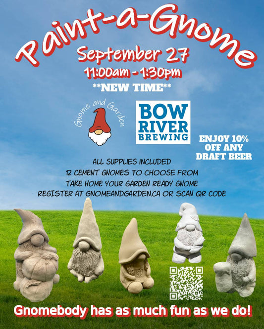 Paint-a-Gnome at Bow River Brewing - Sept 27 11am