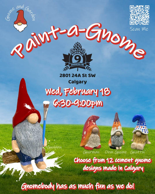 Paint-a-Gnome at Buffalo 9 - Feb 18/26