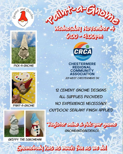 Paint-a-Gnome at Chestermere Rec Centre - November 4
