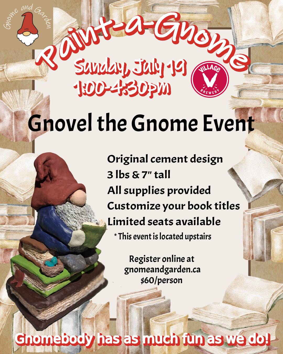 Paint-a-Gnome-GNOVEL-Village Brewery July 19