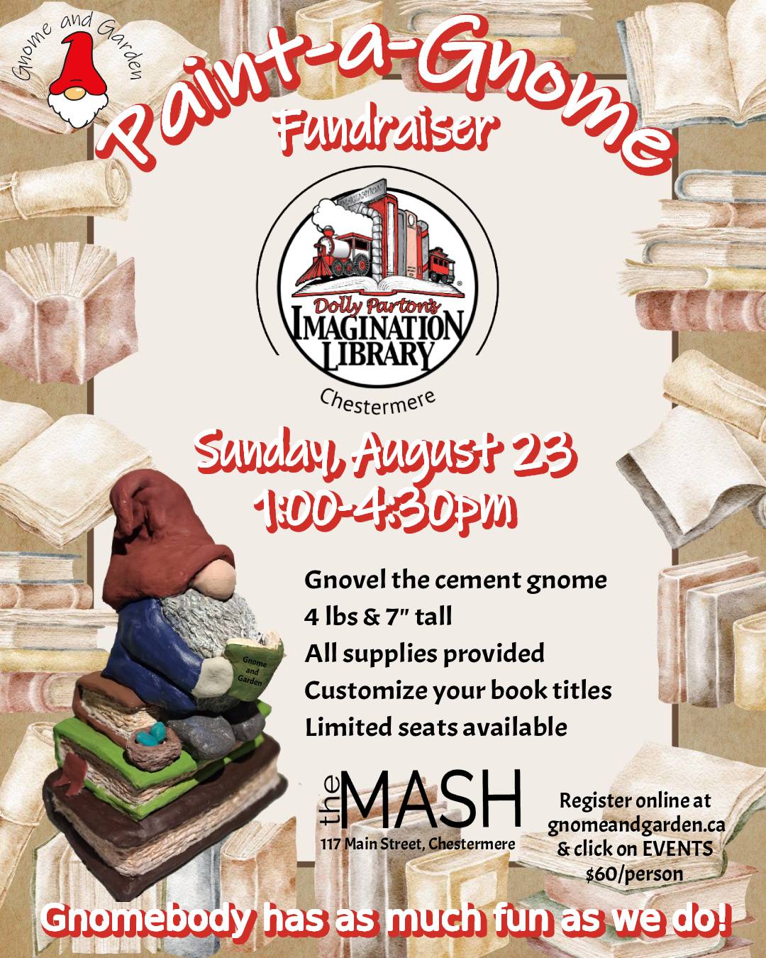 Imagination Library Fundraiser in Chestermere featuring Gnovel the Gnome