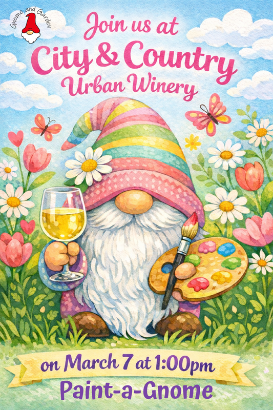 Paint-a-Gnome at City & Country Urban Winery - March 7