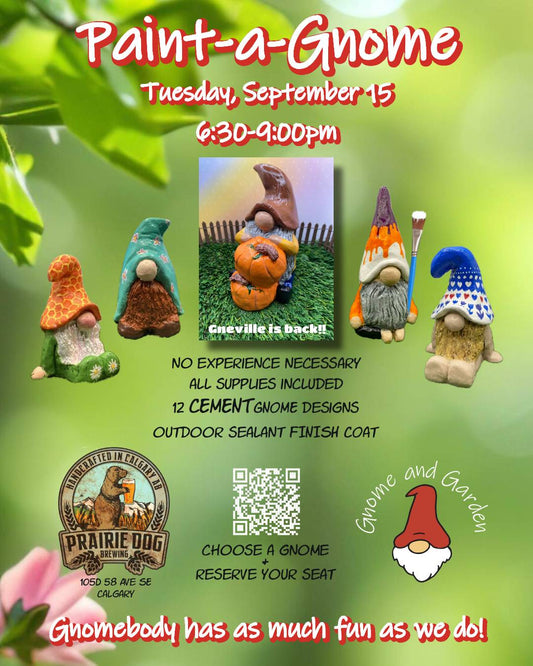 Paint-a-Gnome at Prairie Dog Brewing - Sept 15