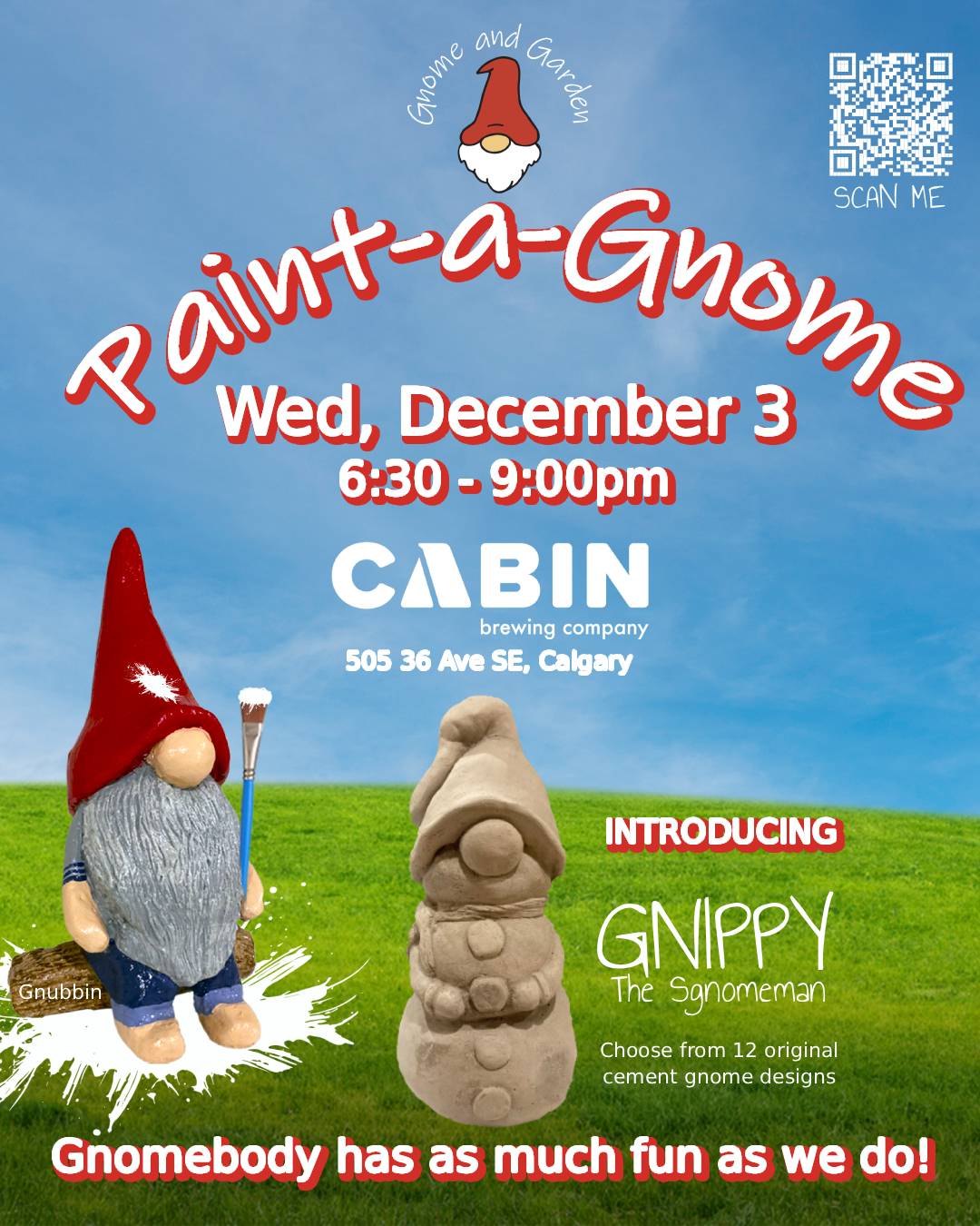 Paint-a-Gnome at Cabin Brewing