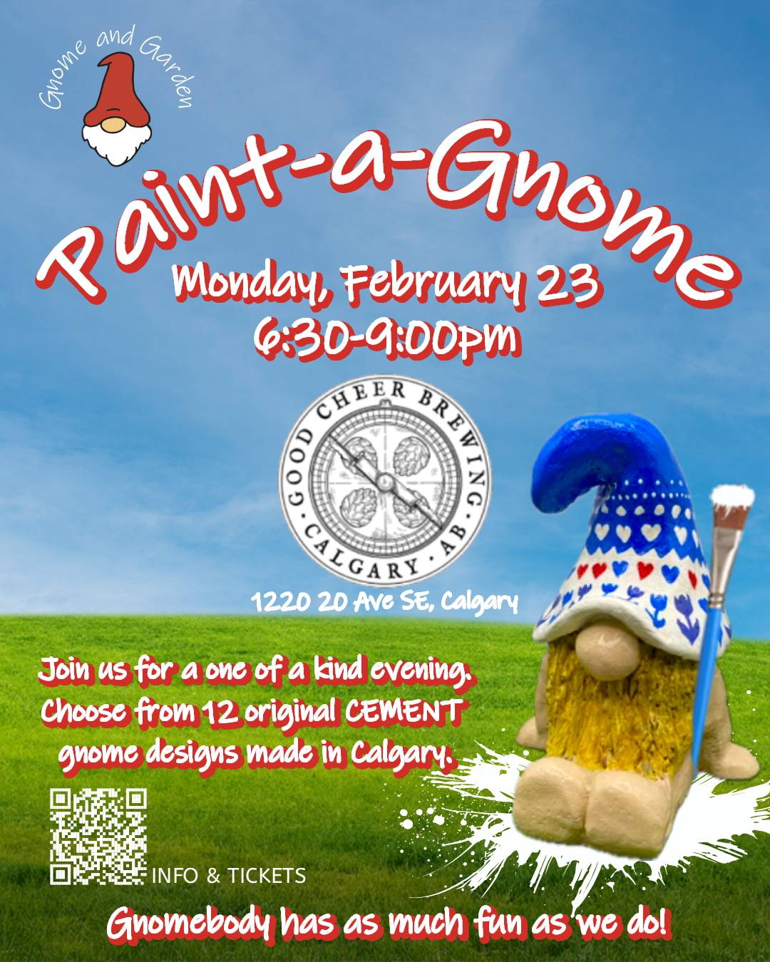 Paint-a-Gnome at Good Cheer Brewing - Feb 23/26