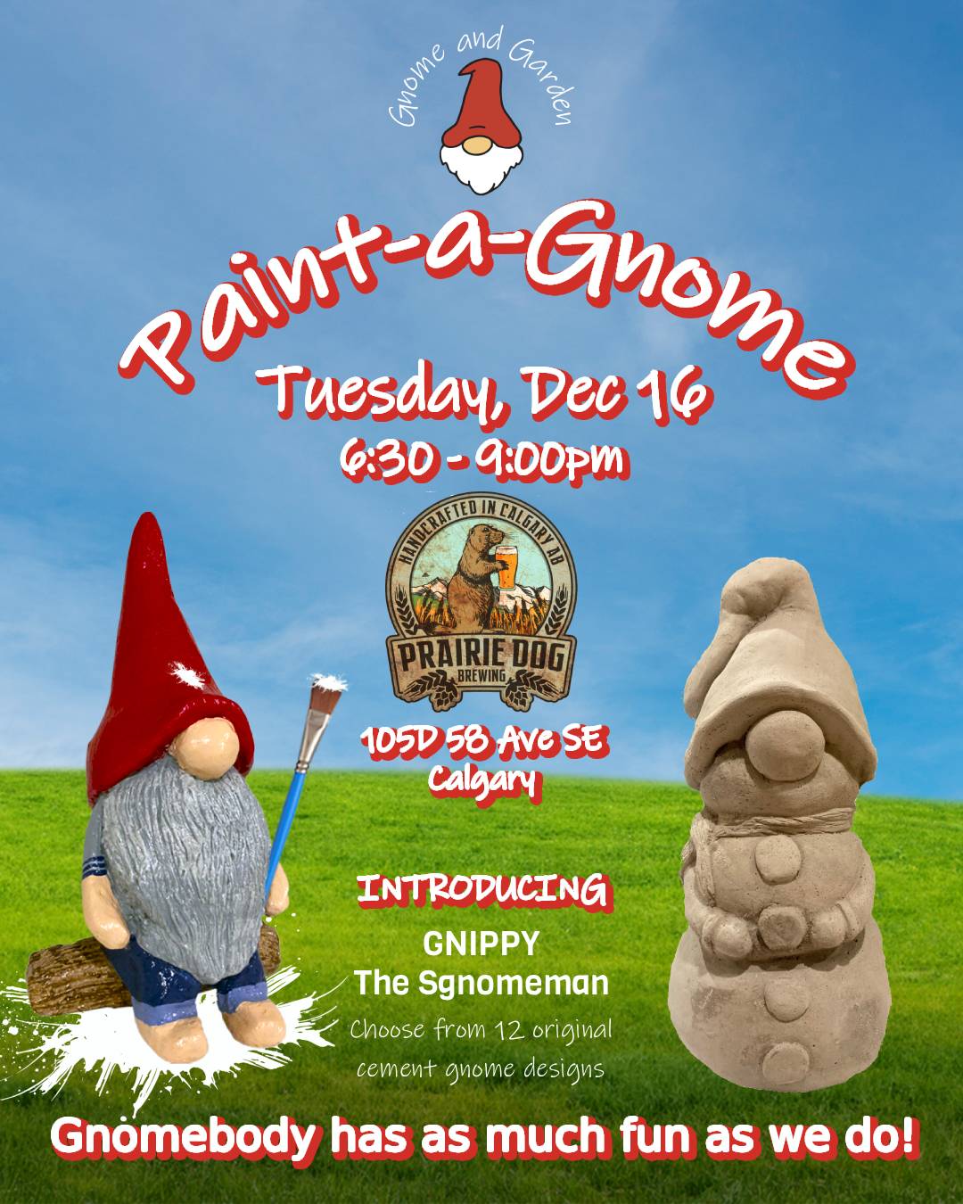 Paint-a-Gnome at Prairie Dog Brewing