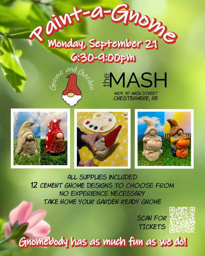 Paint-a-Gnome at the MASH - Chestermere Sept 21