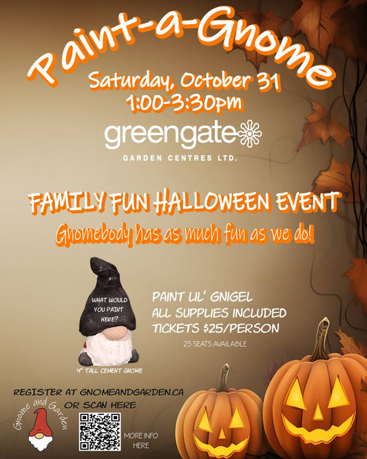 PAINT-A-GNOME FAMILY FUN HALLOWEEN EVENT at greengate Garden Centres