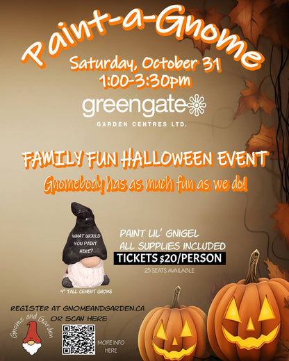 PAINT-A-GNOME FAMILY FUN HALLOWEEN EVENT at greengate Garden Centres