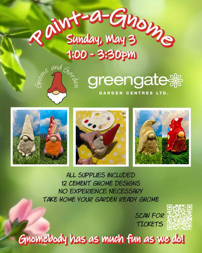 Paint-a-Gnome at greengate Garden Centres - May 3