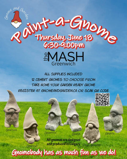 Paint-a-Gnome at the MASH-Greenwich-June 18